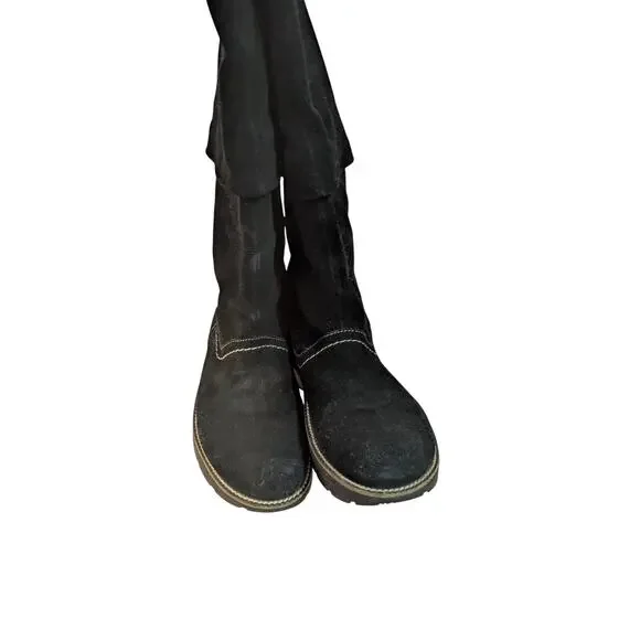 Earth Swank Kalso slouchy boots Leather Black Boots Size 7.5 - Picture 5 of 8